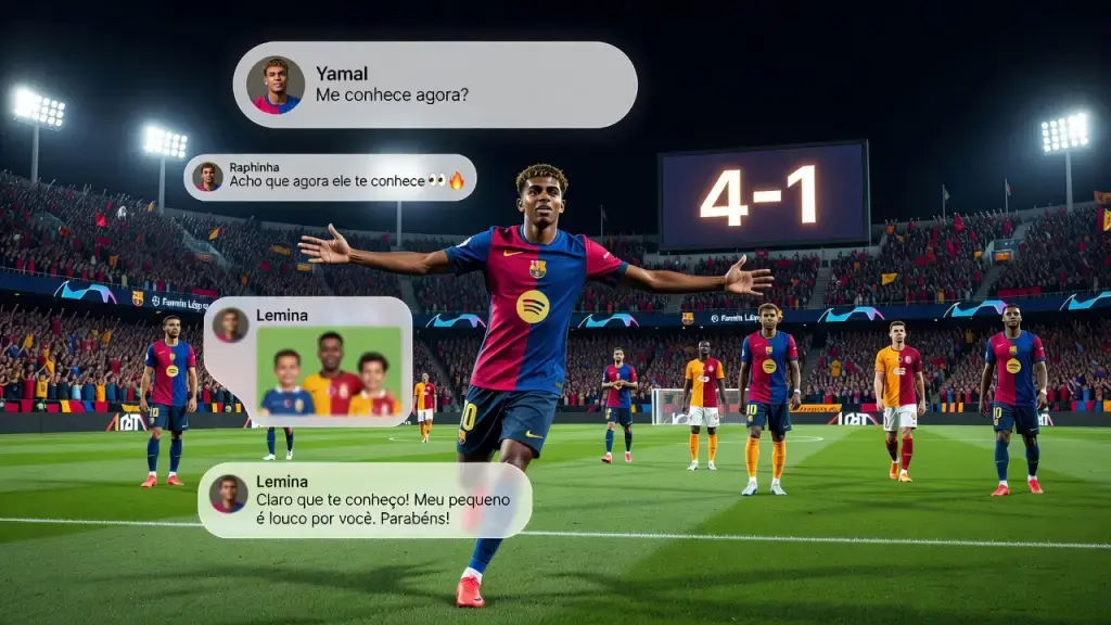 Yamal Responde Lemina nas Redes Após Goleada do Barcelona